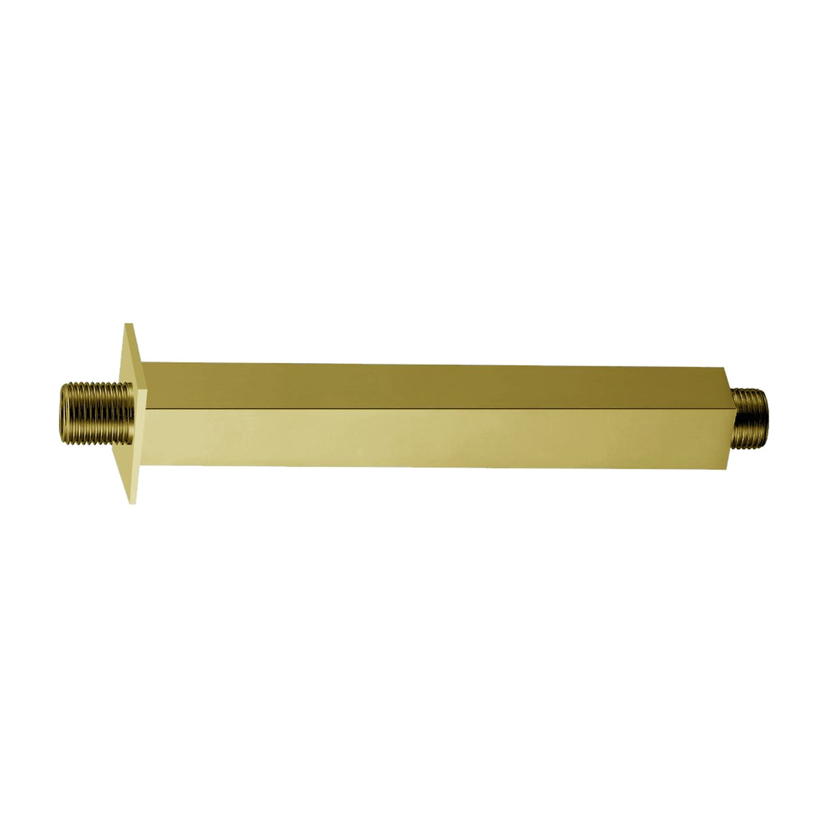 200 mm brass ceiling shower arm in brush gold