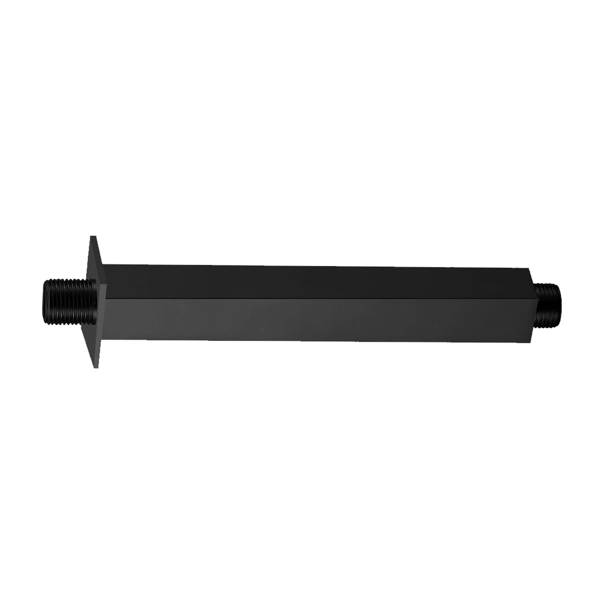 200 mm brass ceiling shower arm in matt black