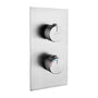 Brass thermostatic diverter with 3 outlets in chrome