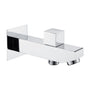 Elvio brass bath spout with button in chrome