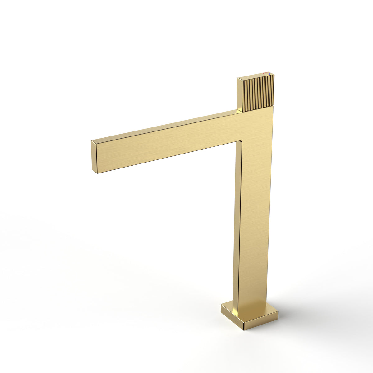 Iris 12-inch single lever basin mixer in brush gold