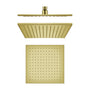 Oren 10 x 10 inch brass overhead shower in brush gold