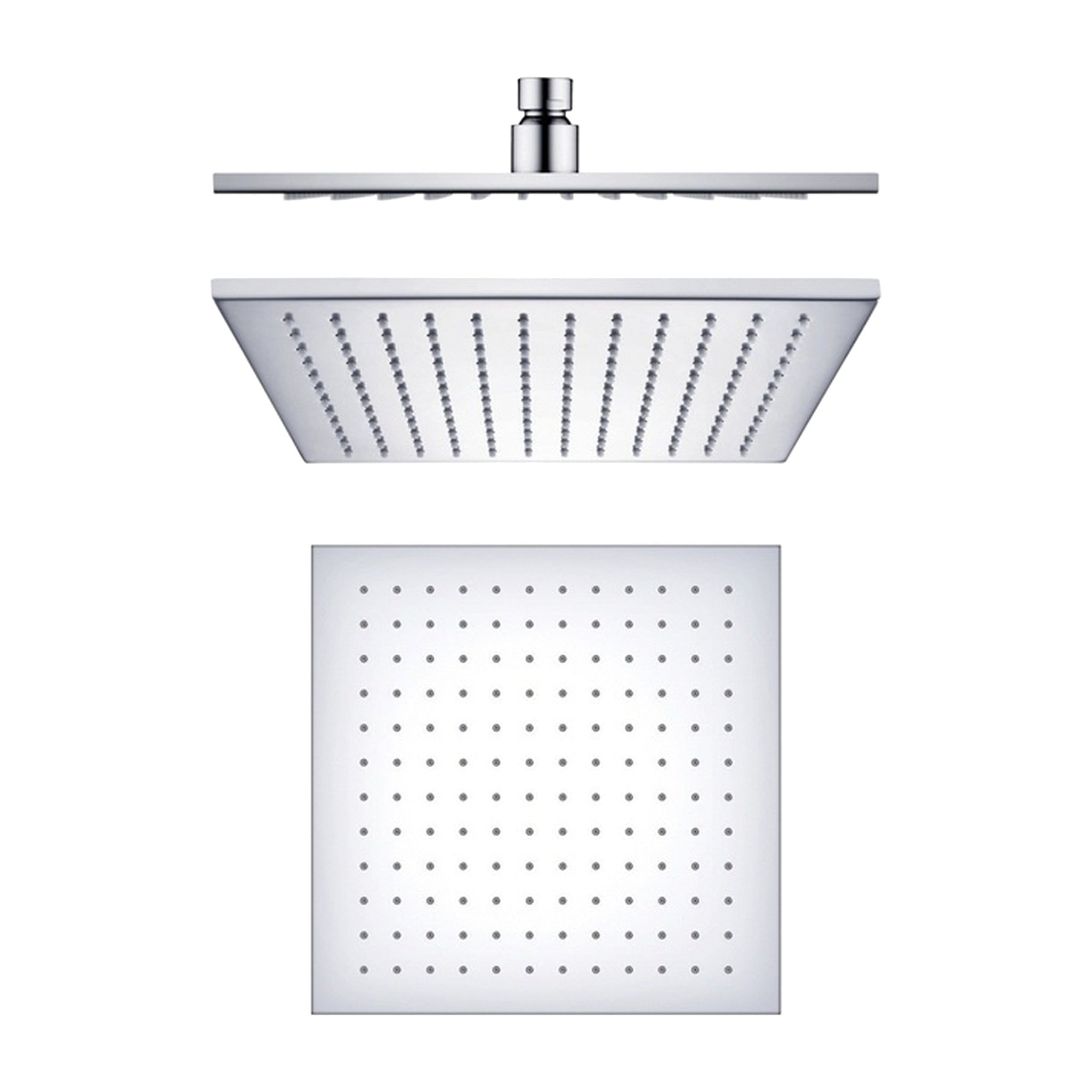 Oren 10 x 10 inch brass overhead shower in chrome