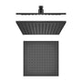 Oren 10 x 10 inch brass overhead shower in matt black