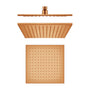 Oren 10 x 10 inch brass overhead shower in rose gold