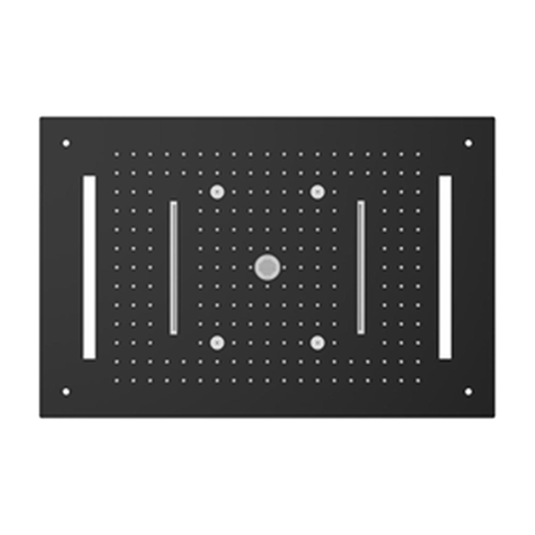 Pioneer 600 x 400 mm LED ceiling concealed shower in matt black