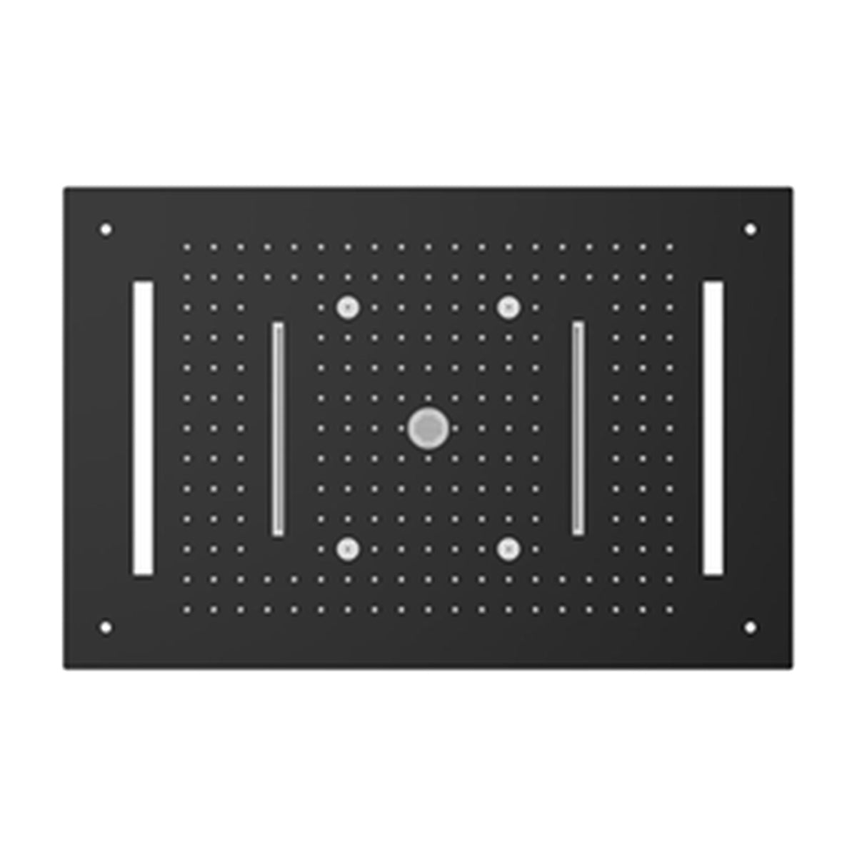 Pioneer 600 x 400 mm LED ceiling concealed shower in matt black