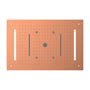 Pioneer 600 x 400 mm LED ceiling concealed shower in rose gold