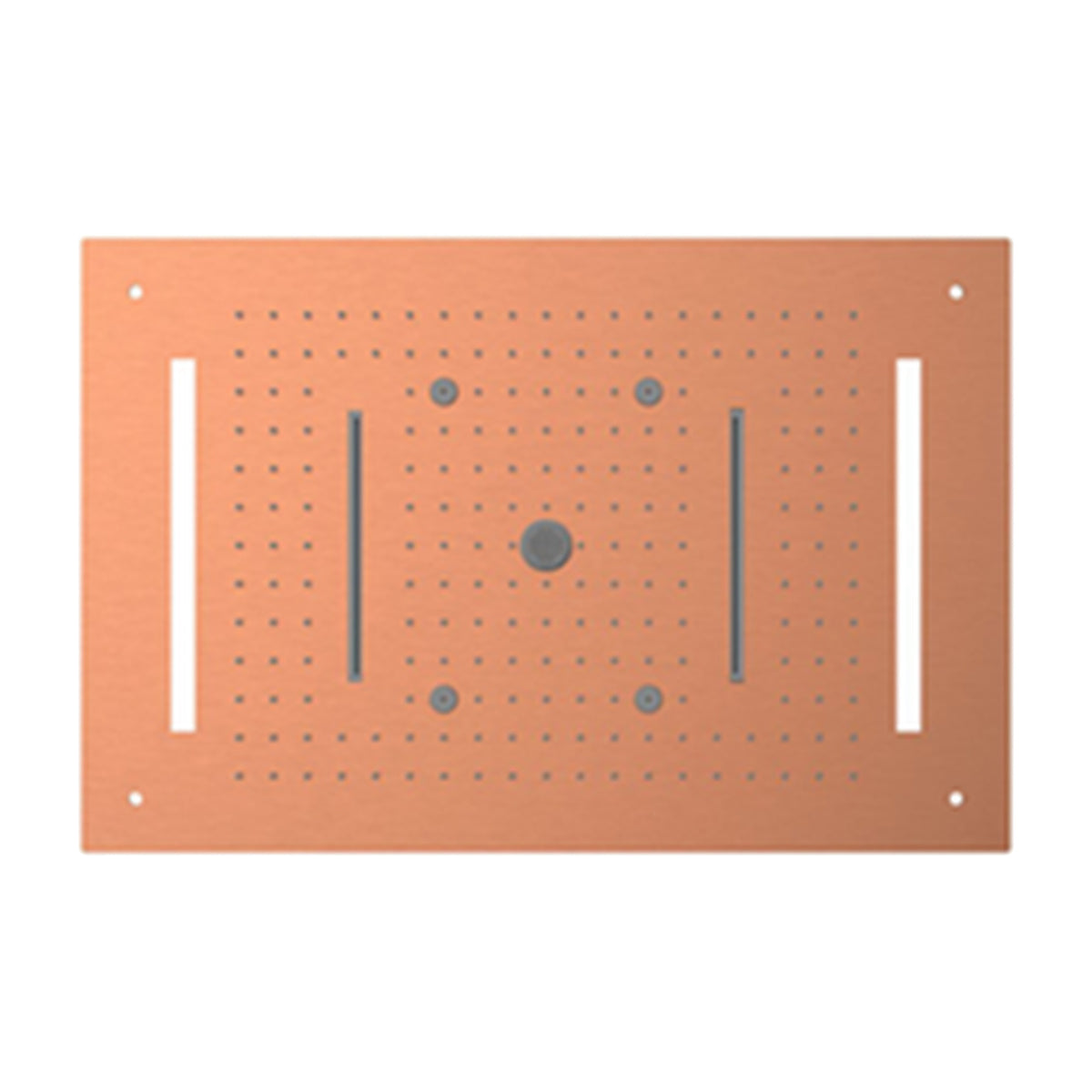 Pioneer 600 x 400 mm LED ceiling concealed shower in rose gold