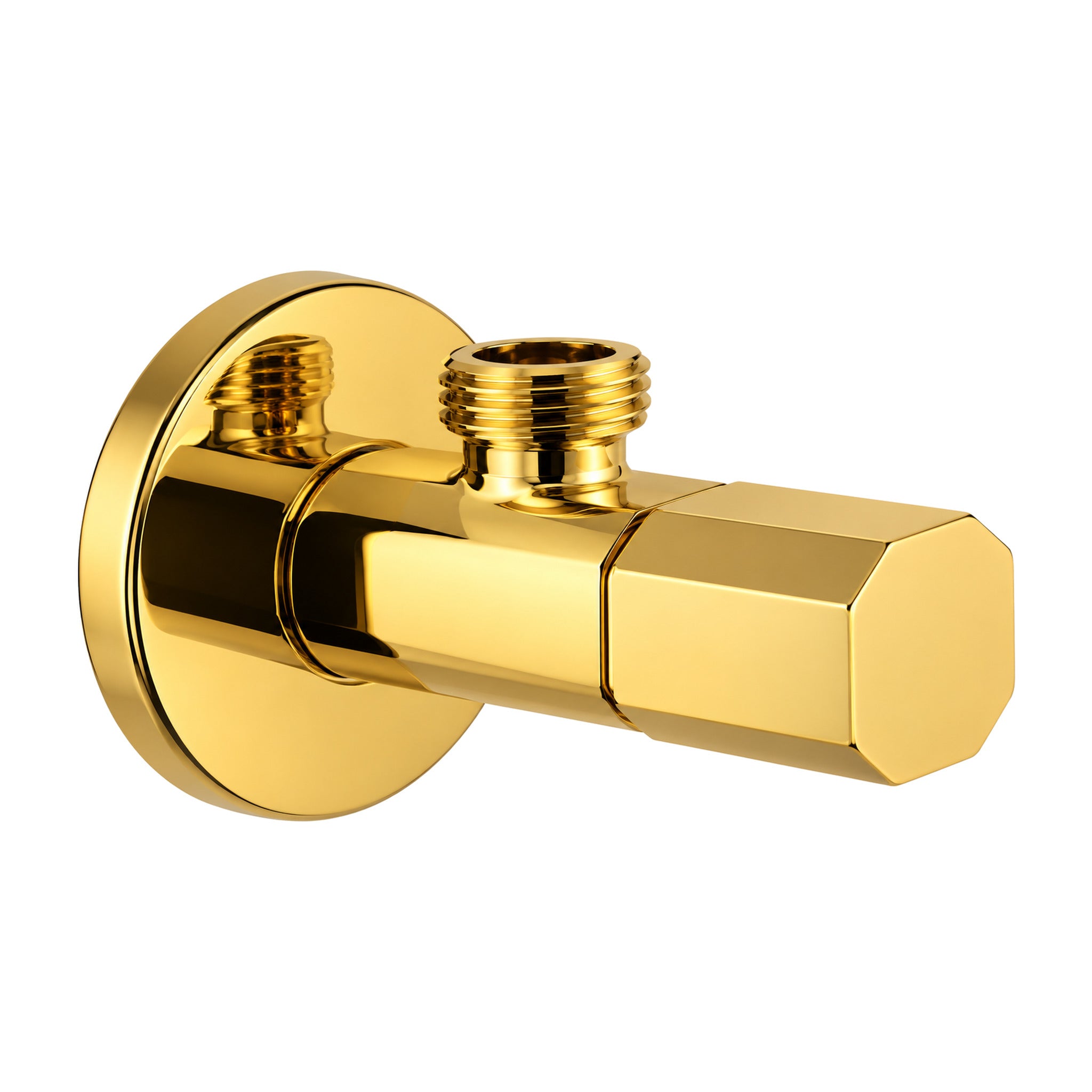 Promax brass angle valve in brush gold