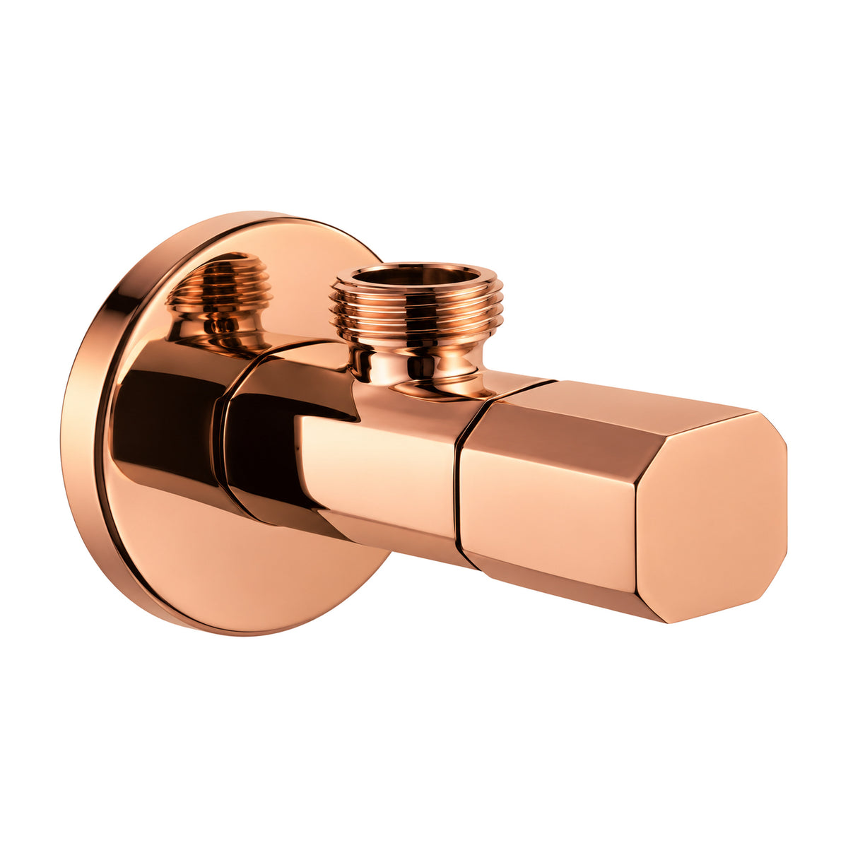 Promax brass angle valve in rose gold