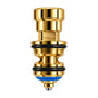 Gold push button for a 3-in-1 wall mixer