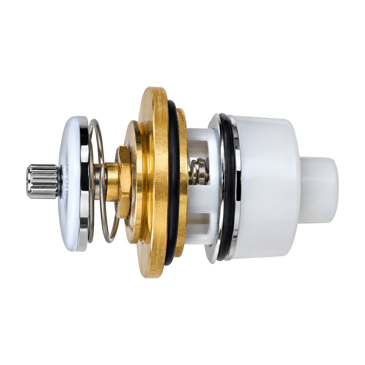 Chrome 32 mm push button for single flow Metropole