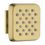 Veloce 70 x 70 x 10 mm brass body jet in brush gold