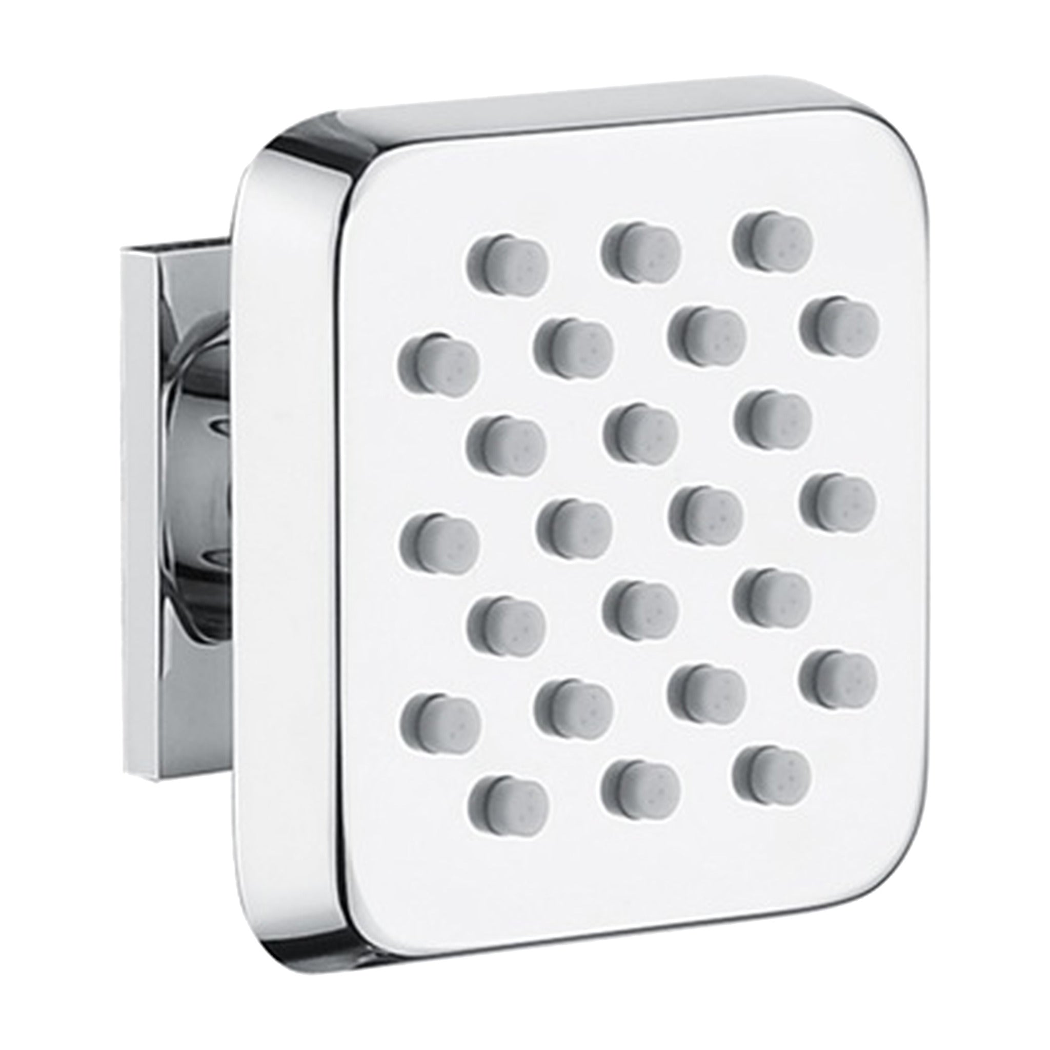 Veloce 70 x 70 x 10 mm brass body jet in chrome