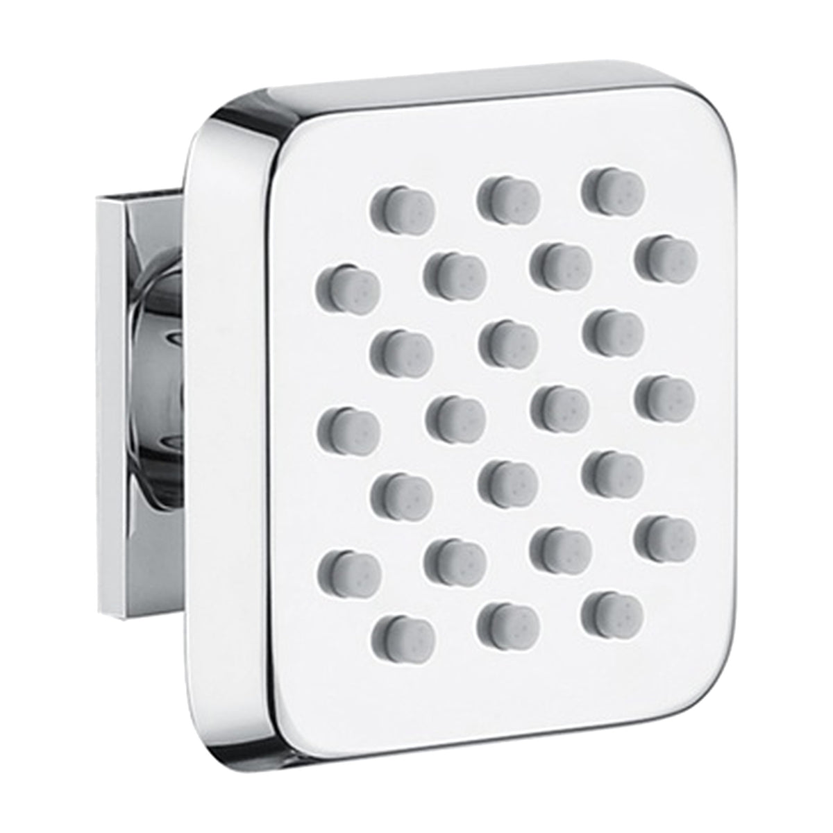 Veloce 70 x 70 x 10 mm brass body jet in chrome