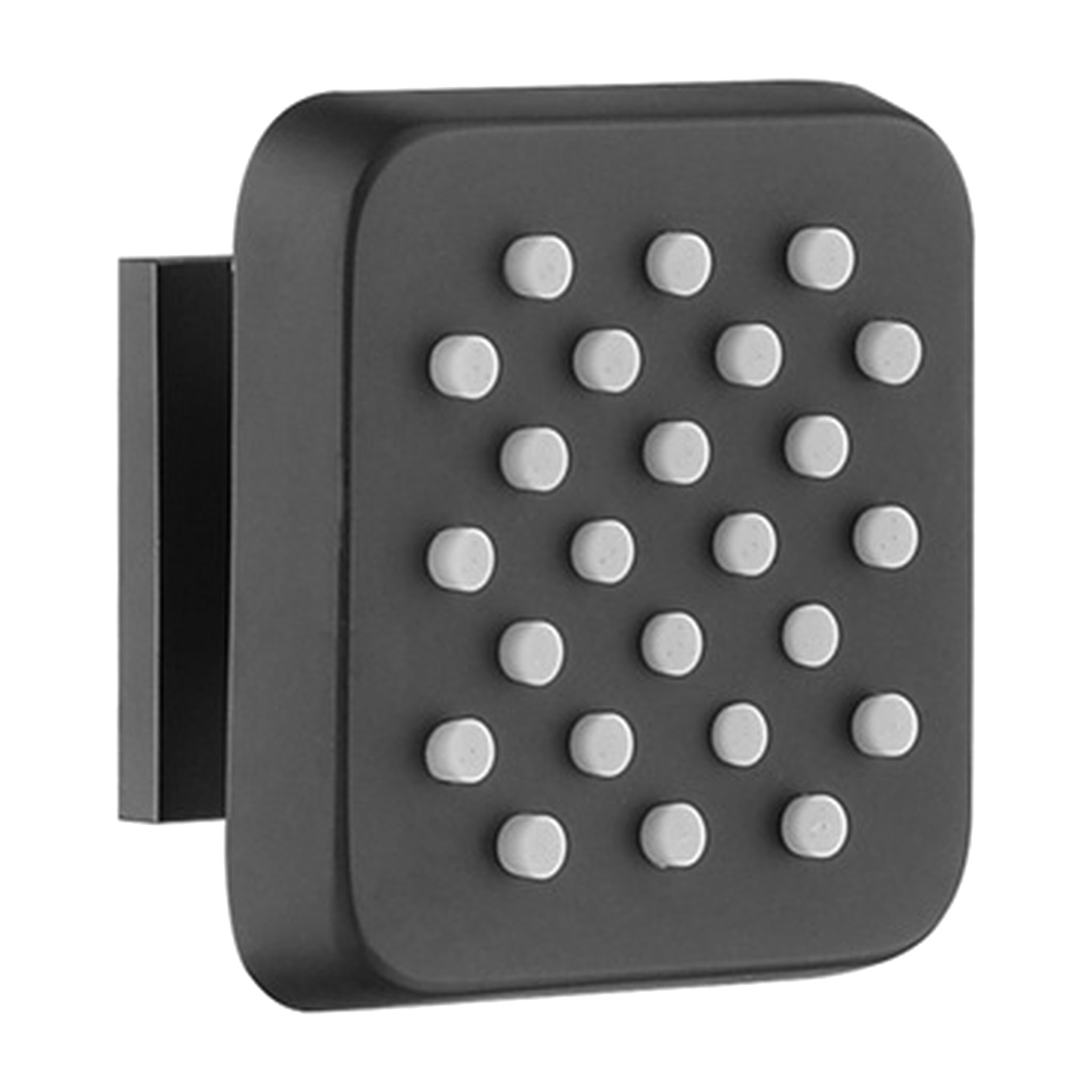 Veloce 70 x 70 x 10 mm brass body jet in matt black