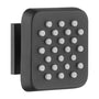 Veloce 70 x 70 x 10 mm brass body jet in matt black